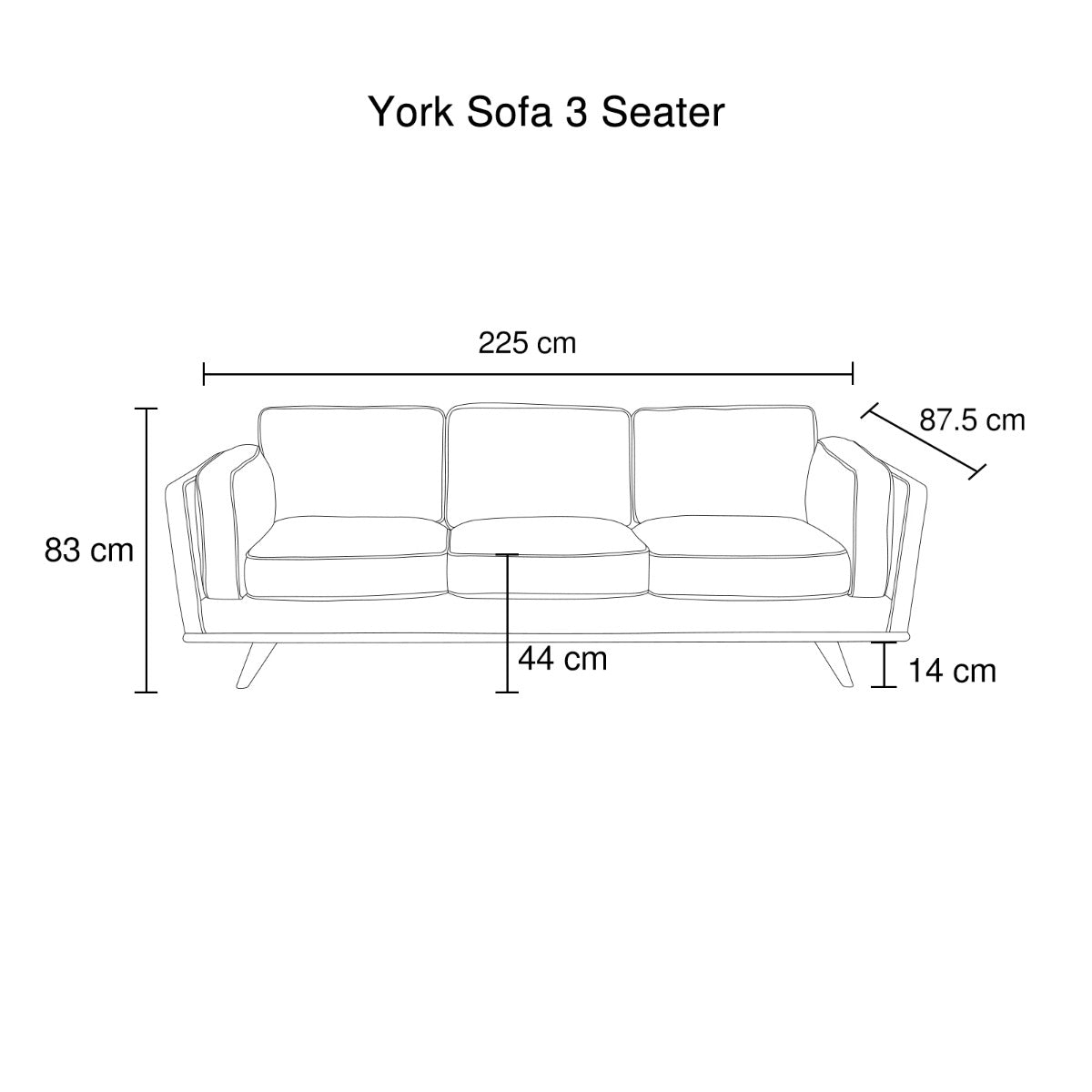 3 Seater Sofa Beige Fabric Modern Lounge Set for Living Room Couch with Wooden Frame - image9