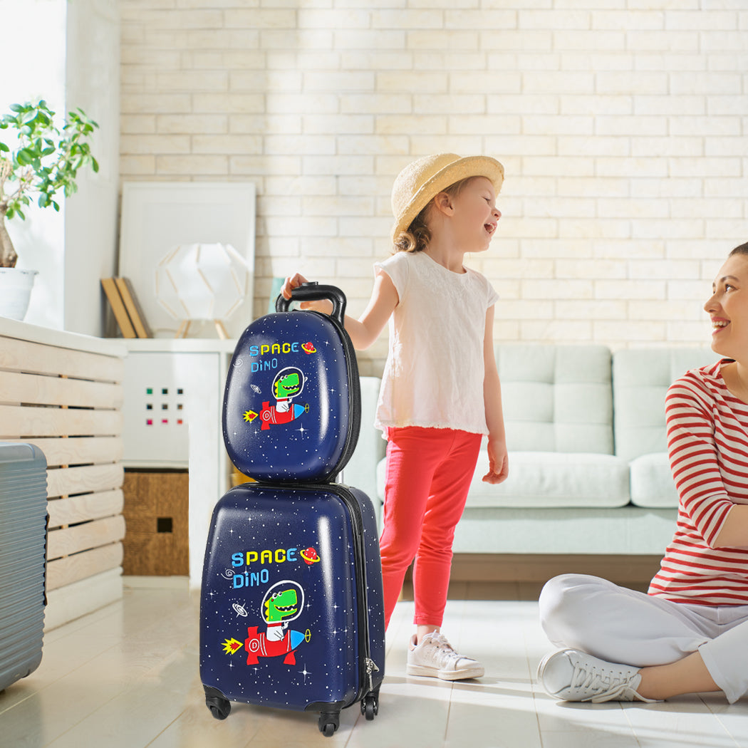 BoPeep 16''13'' 2PCS Kids Luggage Set Travel Suitcase Child Space Dino Backpack - image8