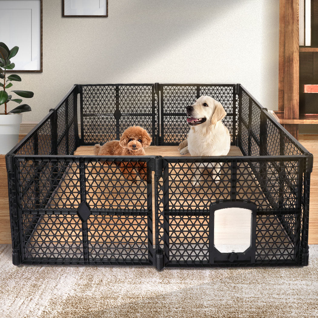 Pet Playpen Foldable Protable Dog Play Pens Plastic Garden Outdoor 8 Panels - image7