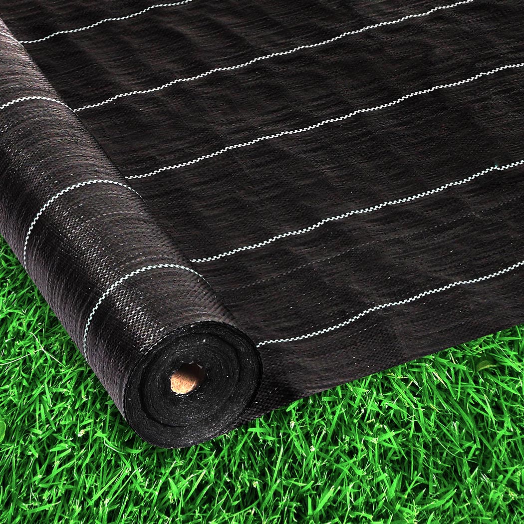 Lambu Weed Mat 1.83mx100m Plant Control Weedmat Pebbles Gravel Woven Fabric - image7