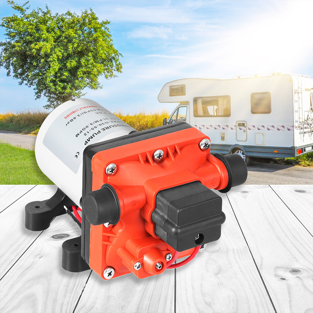 12V Water Pump High Pressure Fast Self-priming  Caravan 11.3L 55PSI Boat Camper - image7