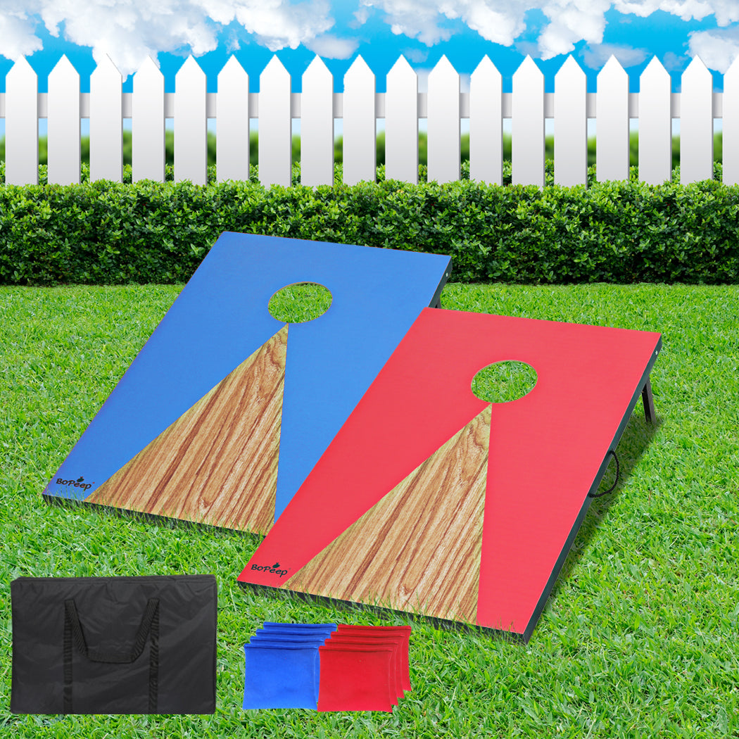 BoPeep 2PCS Kids Bean Bag Toss Cornhole Game Set Children Wooden Outdoor Toys - image7