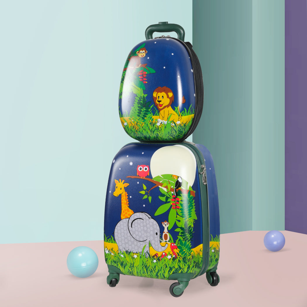 BoPeep 16''13'' 2PCS Kids Luggage Set Travel Suitcase Child Bag Backpack Jungle - image7