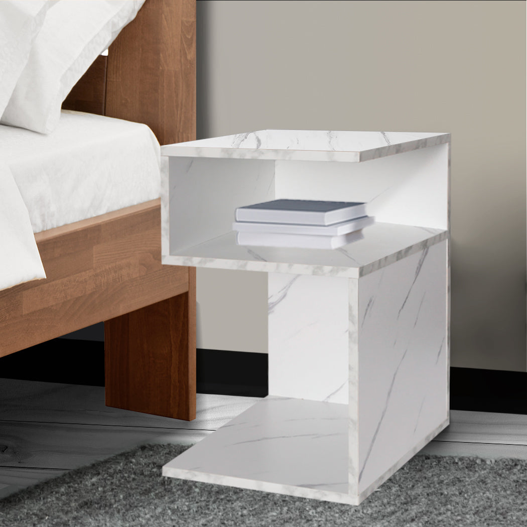 Bedside Tables Drawers Side Table Wood Nightstand Storage Cabinet Bedroom - image7
