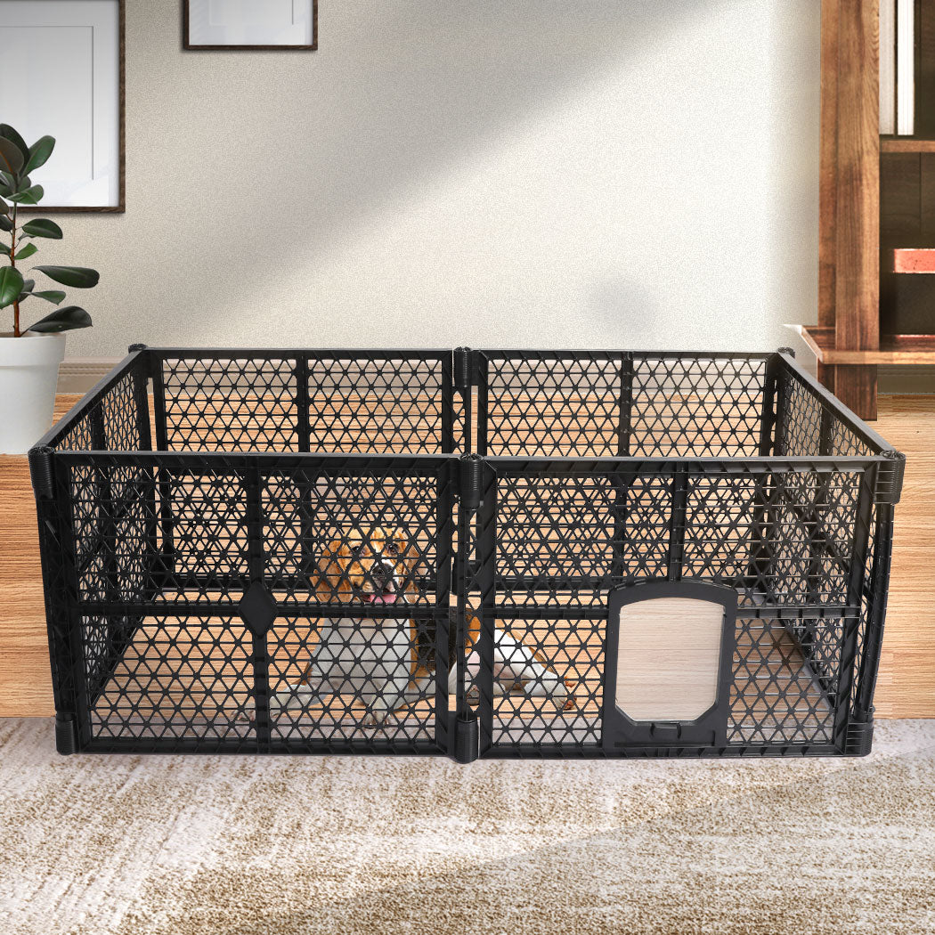 Pet Playpen Foldable Protable Dog Play Pens Plastic Garden Outdoor 6 Panels - image7