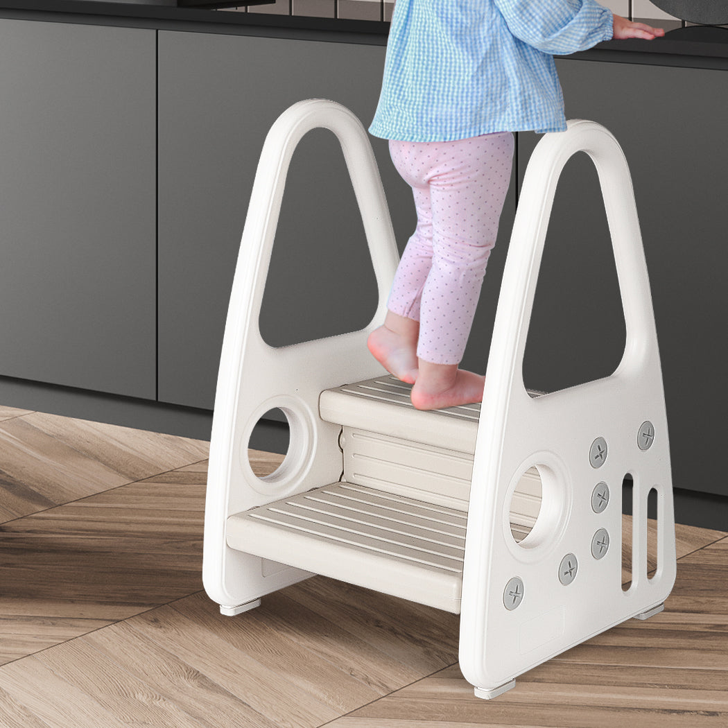 Kids Step Stool Double Toddler Ladder Tower Standing Chair Foot Toilet - image7