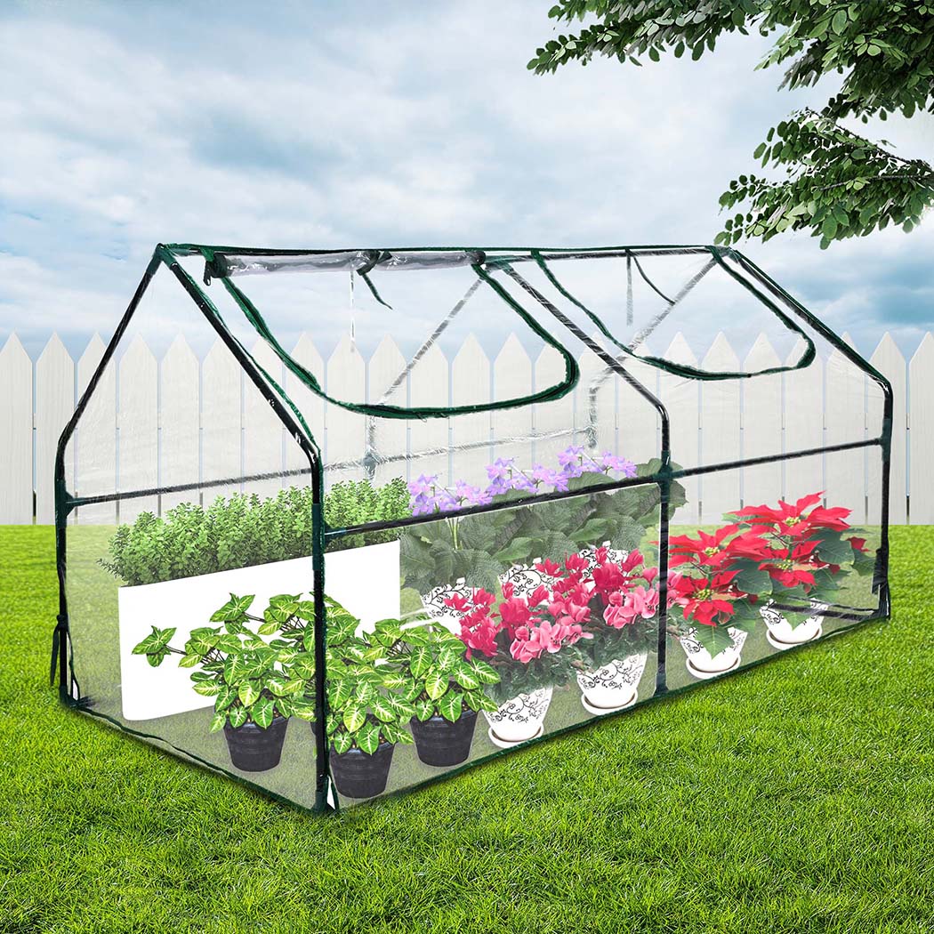 Levede Greenhouse Flower Garden Shed PVC Cover Frame Film Tunnel Green House - image7