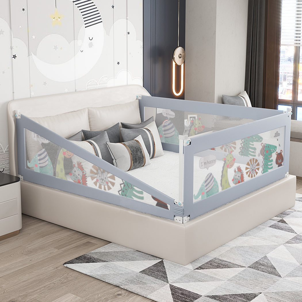 Bopeep Kids Baby Safety Bed Rail Adjustable Folding Child Toddler Protect Medium - image7