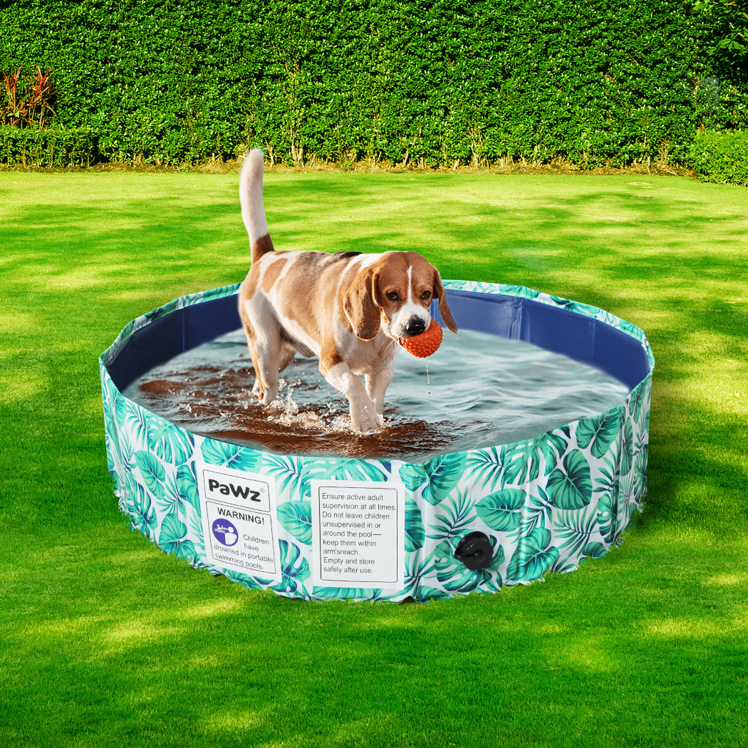 PaWz 100cm Pet Dog Swimming Pool Cat Portable BathTub Kid Shower Washing Folding - image7