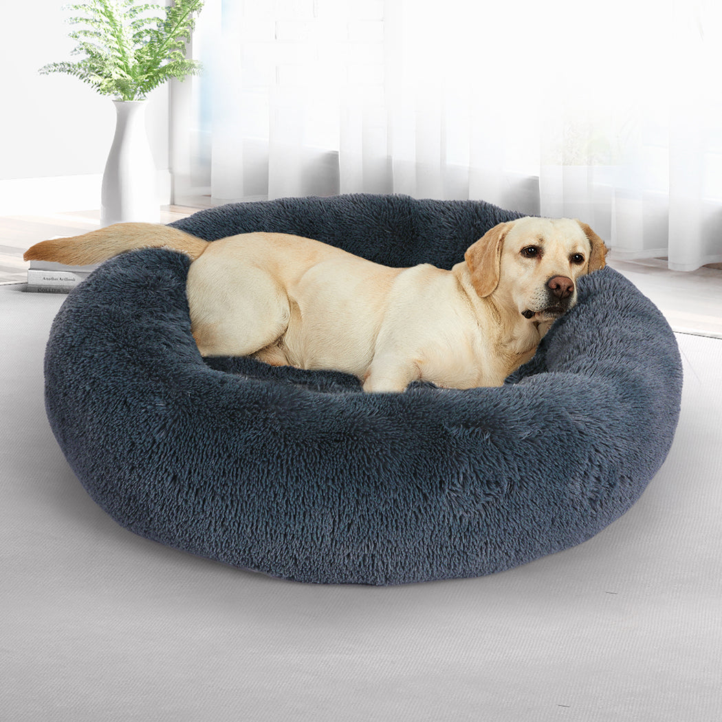 Pet Bed Cat Dog Donut Nest Calming Kennel Cave Deep Sleeping Dark Grey 3XL - image7