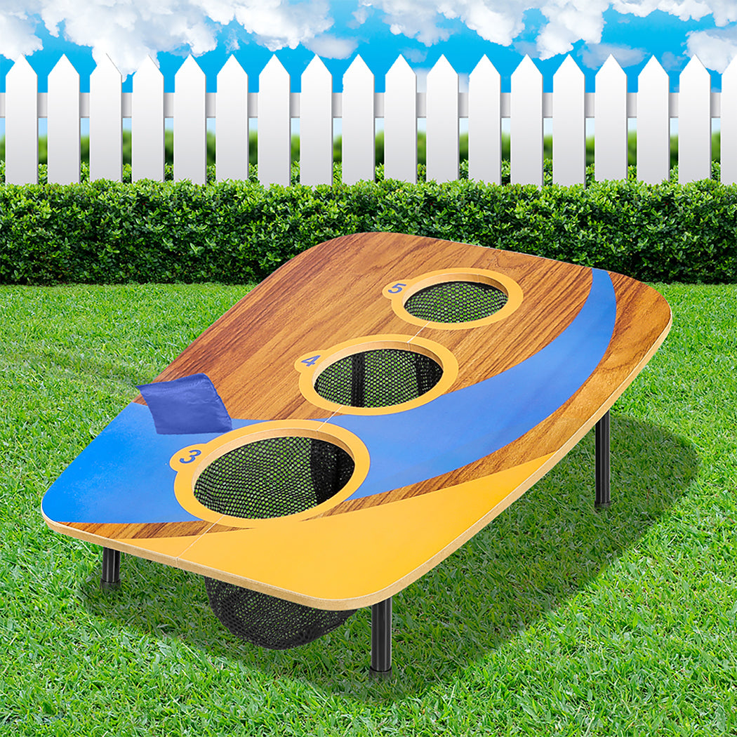 BoPeep Kids Bean Bag Toss Game Set Children Wooden Outdoor Toys Theme Party - image7