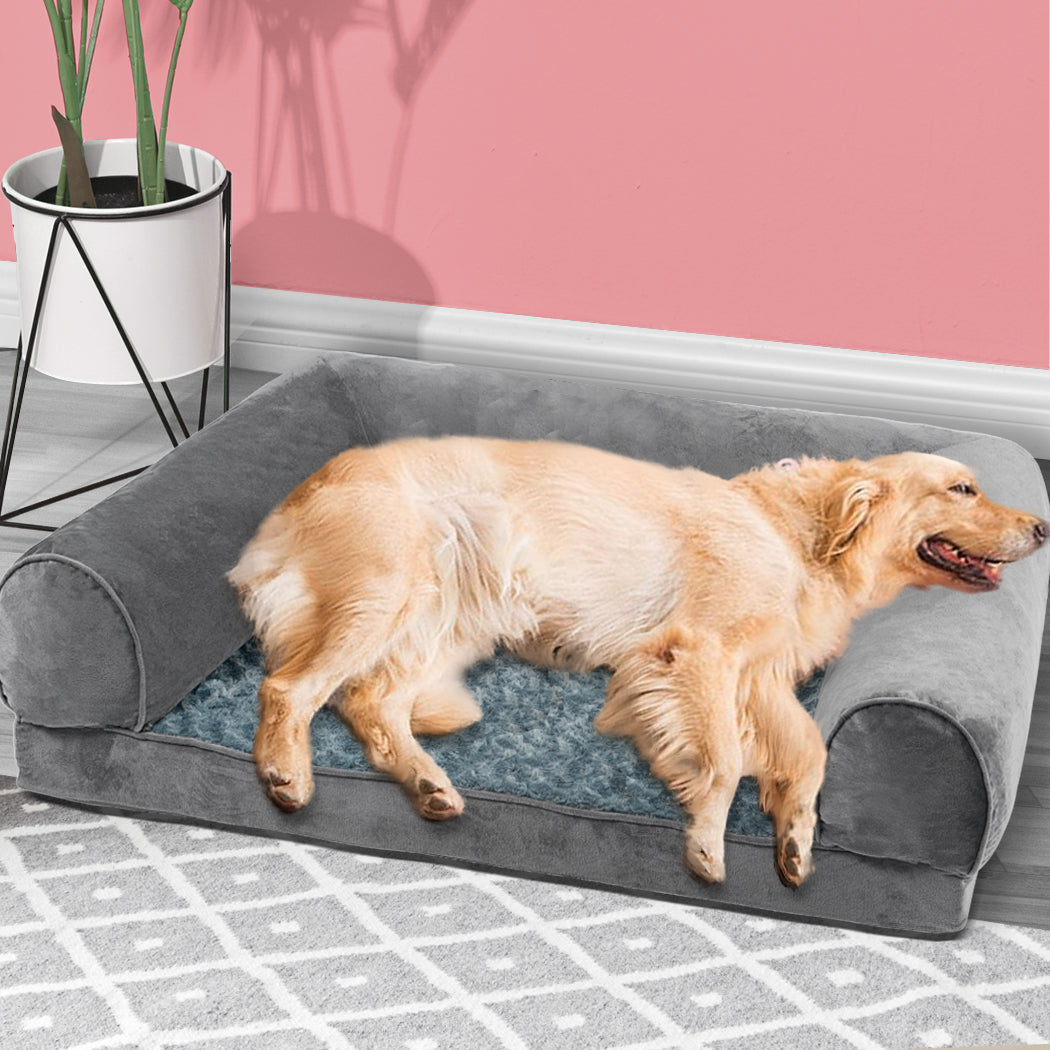 Pet Bed Sofa Dog Beds Bedding Soft Warm Mattress Cushion Pillow Mat Plush L - image7