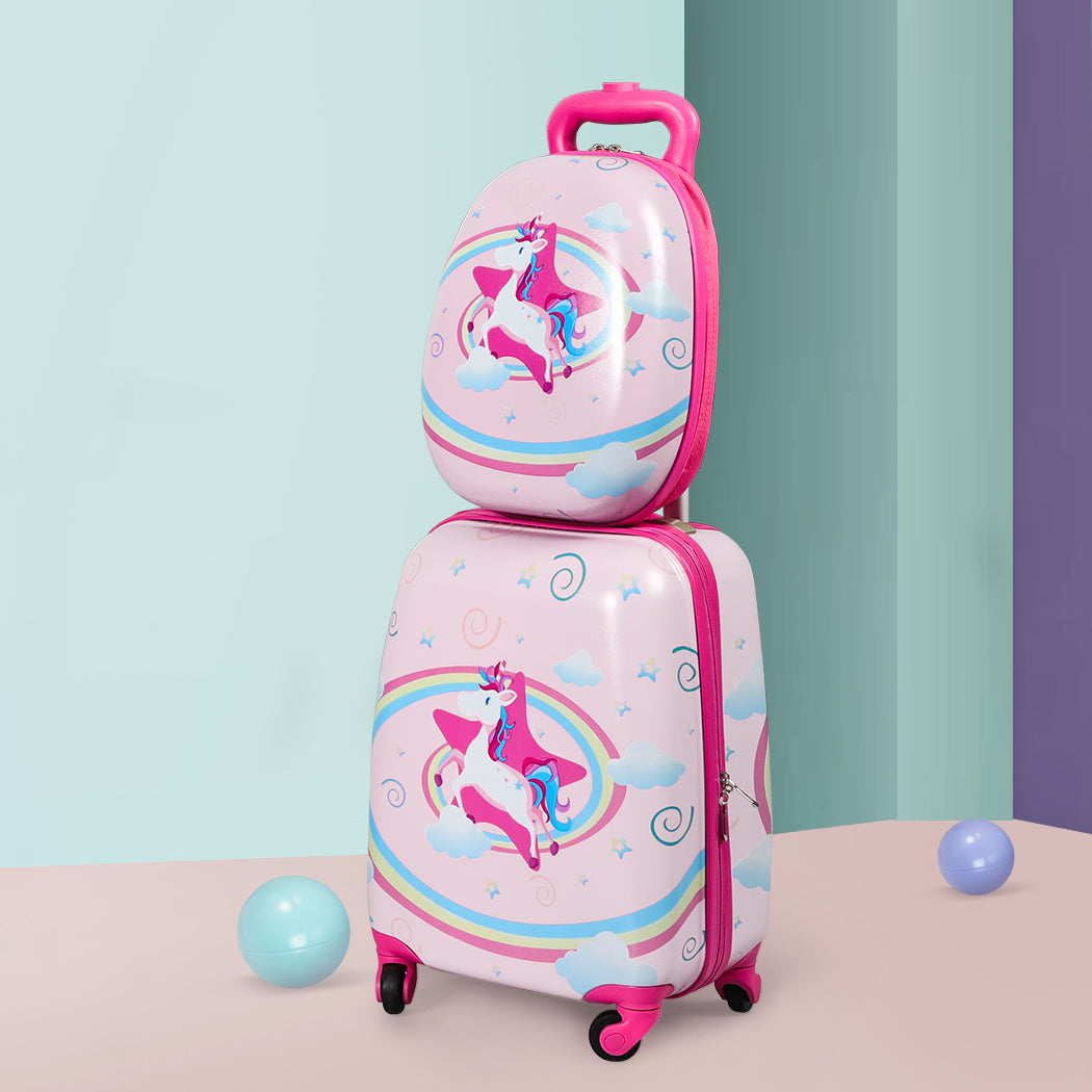 BoPeep 16''13'' 2PCS Kids Luggage Set Travel Suitcase Child Bag Backpack Unicorn - image7