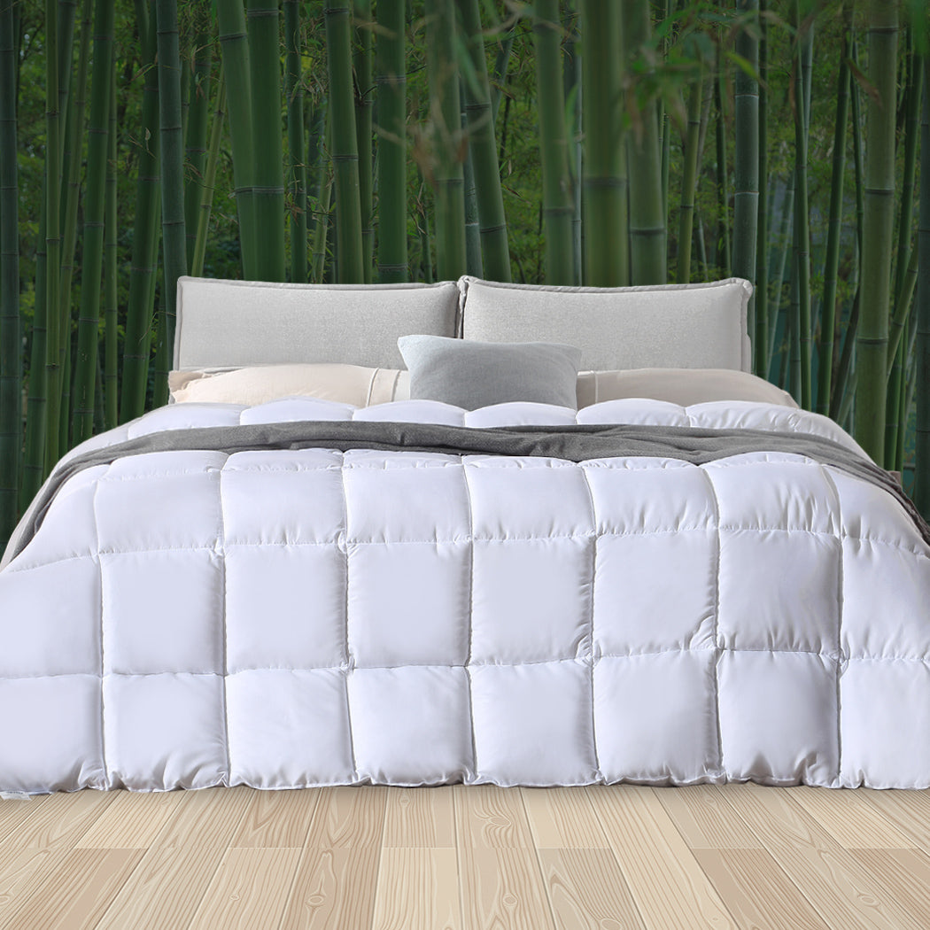 DreamZ Quilts Bamboo Quilt Winter All Season Bedding Doona 700GSM King Single - image8