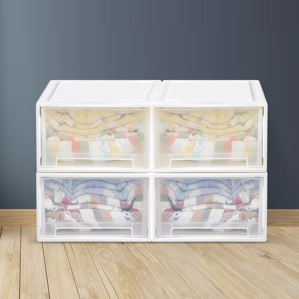 Storage Drawers Set Cabinet Tools Organiser Box Chest Drawer Plastic Stackable - image7