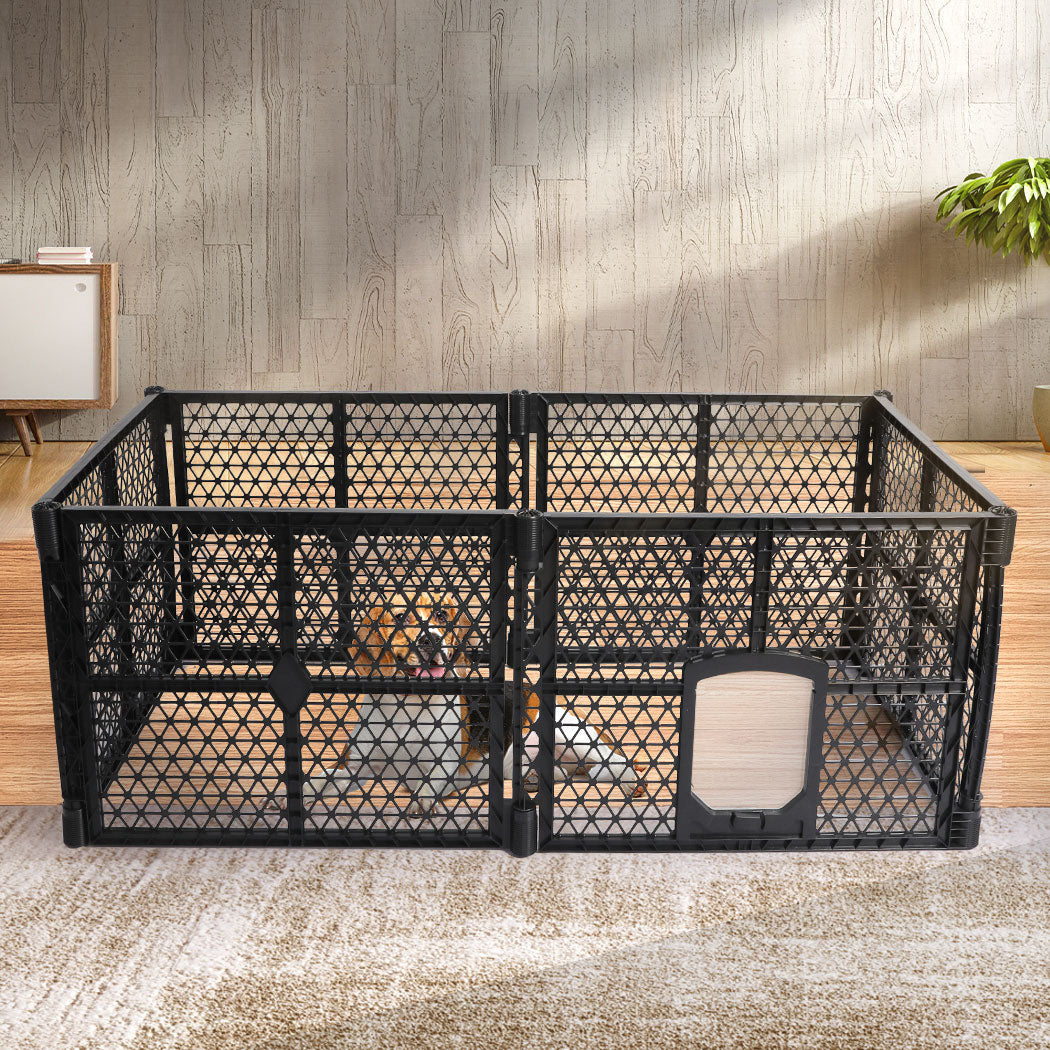 Pet Playpen Foldable Protable Dog Play Pens Plastic Garden Outdoor 6 Panels - image8