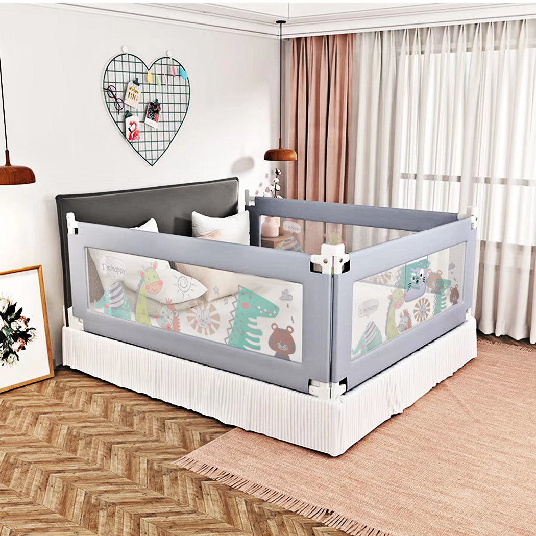 Bopeep Kids Baby Safety Bed Rail Adjustable Folding Child Toddler Protect Medium - image8