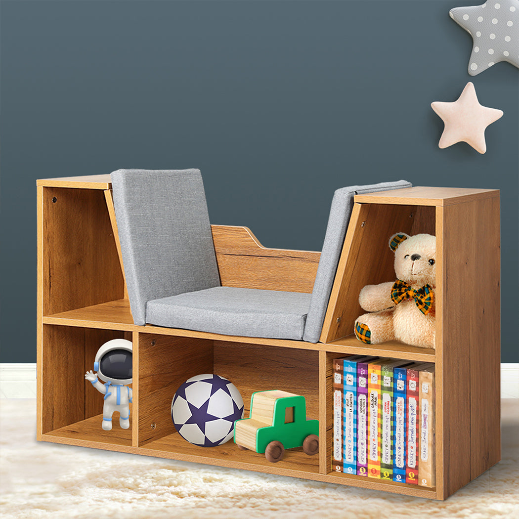 Levede Kids Bookcase Toys Box Shelf Storage Cabinet Container Children Organiser - image8