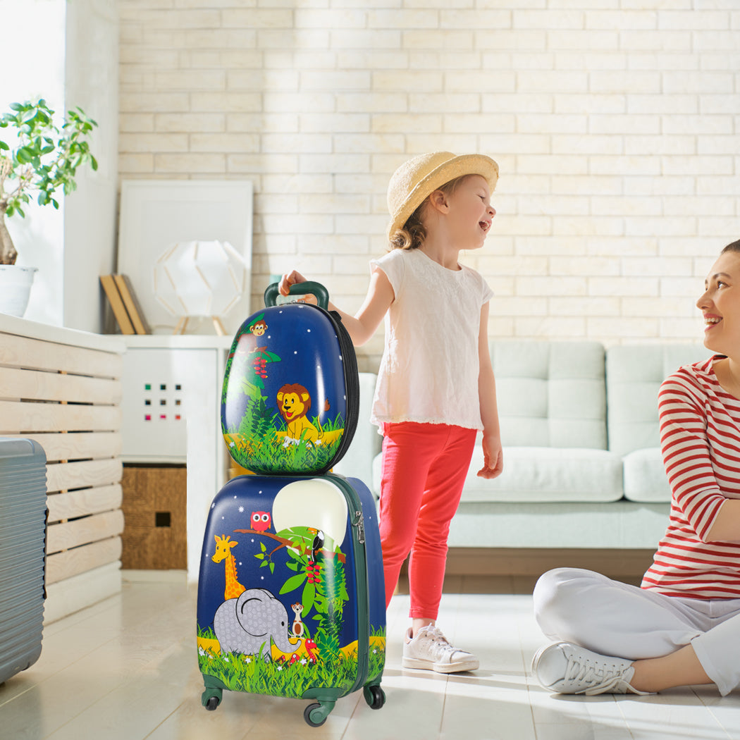 BoPeep 16''13'' 2PCS Kids Luggage Set Travel Suitcase Child Bag Backpack Jungle - image8