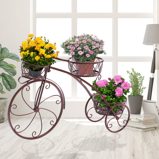 2x Plant Stand Outdoor Indoor Metal Pot Garden Decor Flower Rack Shelf - image1