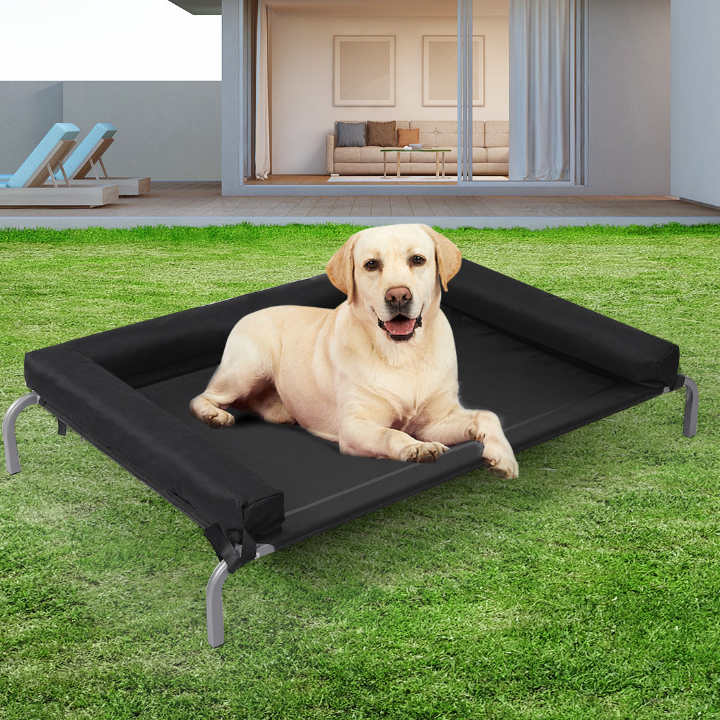 Elevated Pet Bed Dog Puppy Cat Trampoline Hammock Raised Heavy Duty Black M - image8