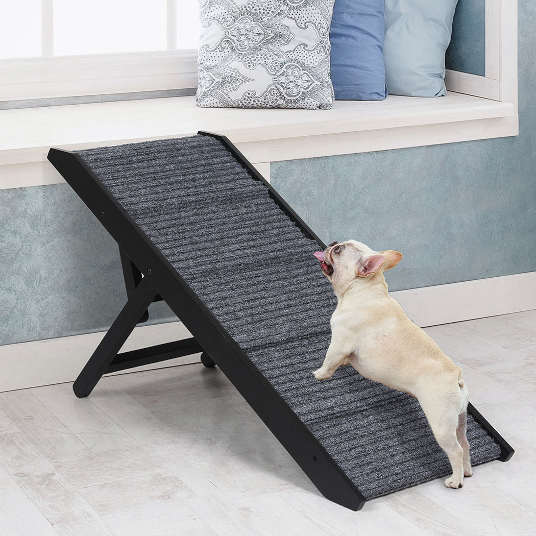 PaWz Adjustable Dog Ramp Height Stair For Bed Sofa Cat Dogs Folding Portable - image8