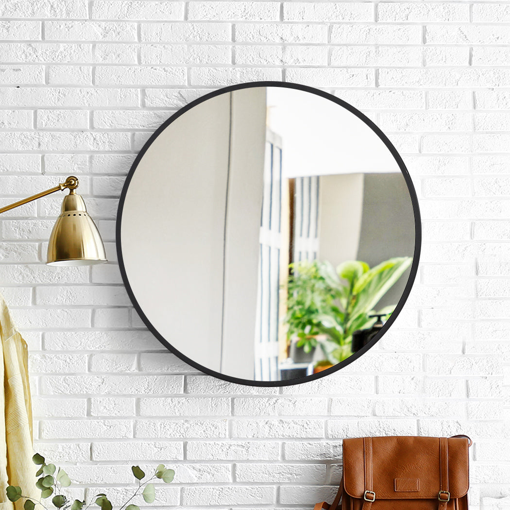Wall Mirror Round Shaped Bathroom Makeup Mirrors Smooth Edge 70CM - image7