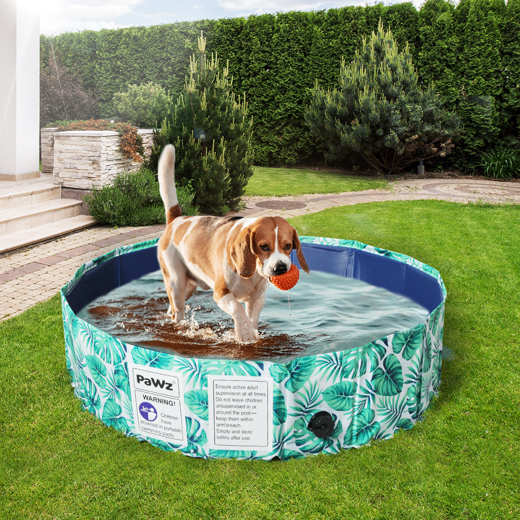 PaWz 100cm Pet Dog Swimming Pool Cat Portable BathTub Kid Shower Washing Folding - image8