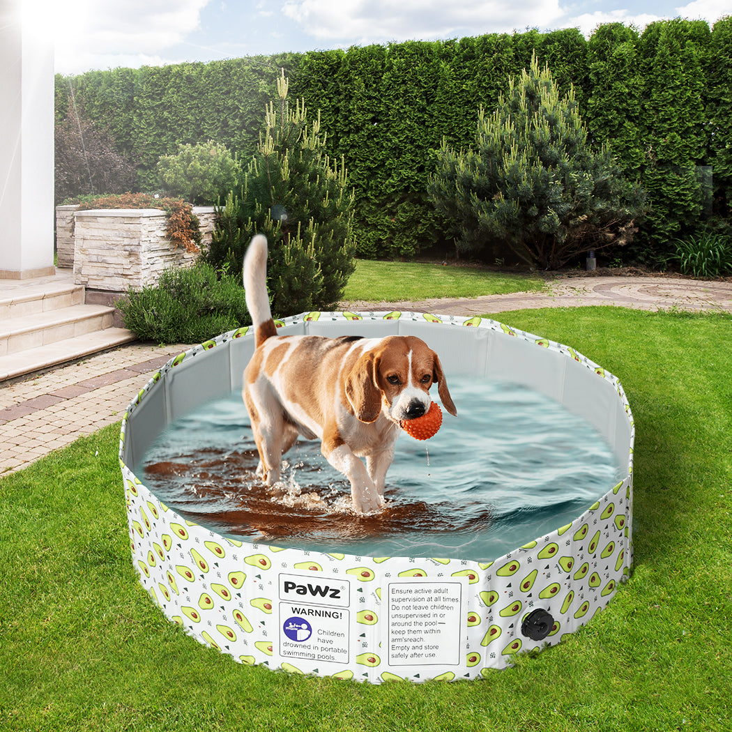 PaWz 100cm Portable Pet Swimming Pool Kids Dog Washing Bathtub Outdoor Foldable - image8