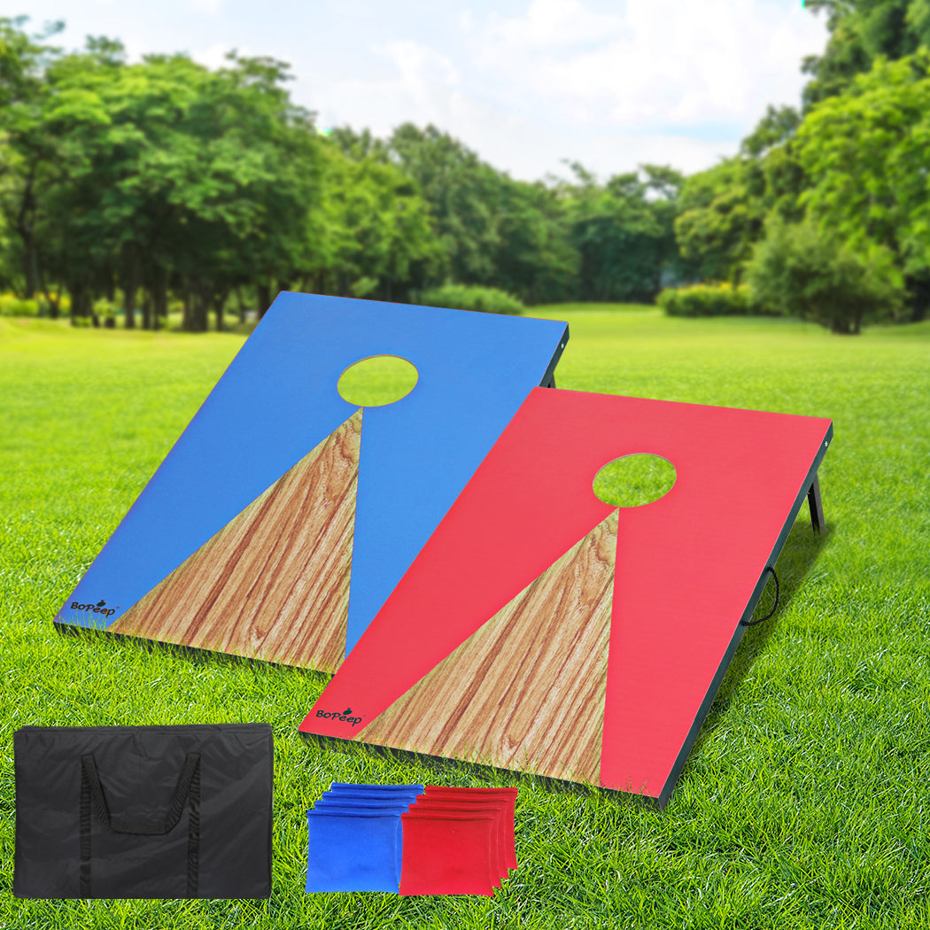 BoPeep 2PCS Kids Bean Bag Toss Cornhole Game Set Children Wooden Outdoor Toys - image8