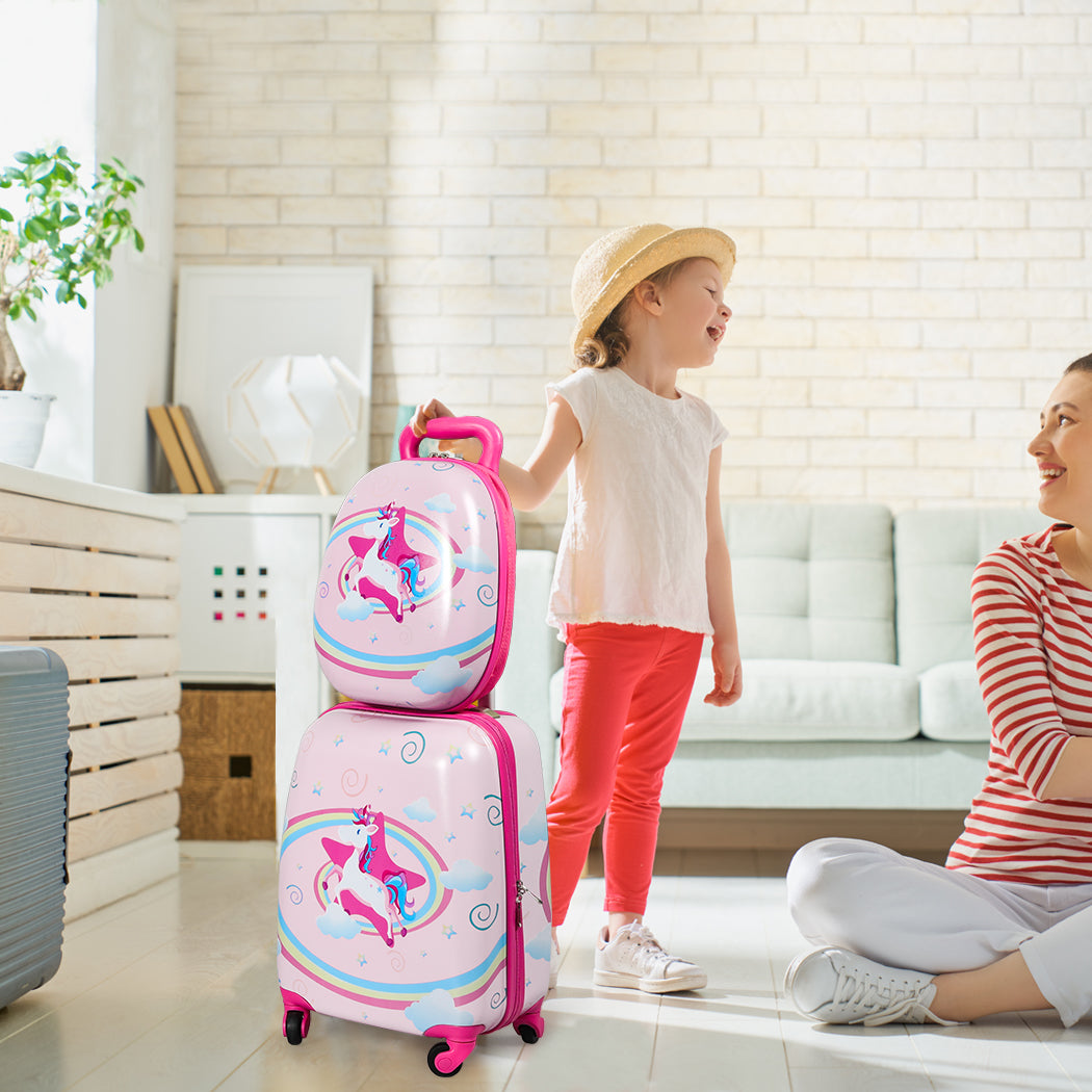 BoPeep 16''13'' 2PCS Kids Luggage Set Travel Suitcase Child Bag Backpack Unicorn - image8