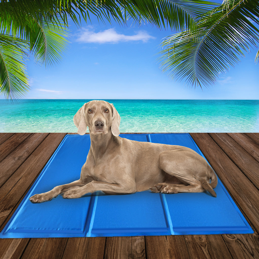 Pet Cooling Mat Gel Mats Bed Cool Pad Puppy Cat Non-Toxic Beds Summer Pads 90x50 - image7