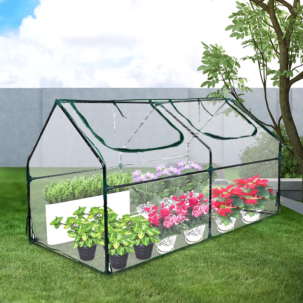 Levede Greenhouse Flower Garden Shed PVC Cover Frame Film Tunnel Green House - image8