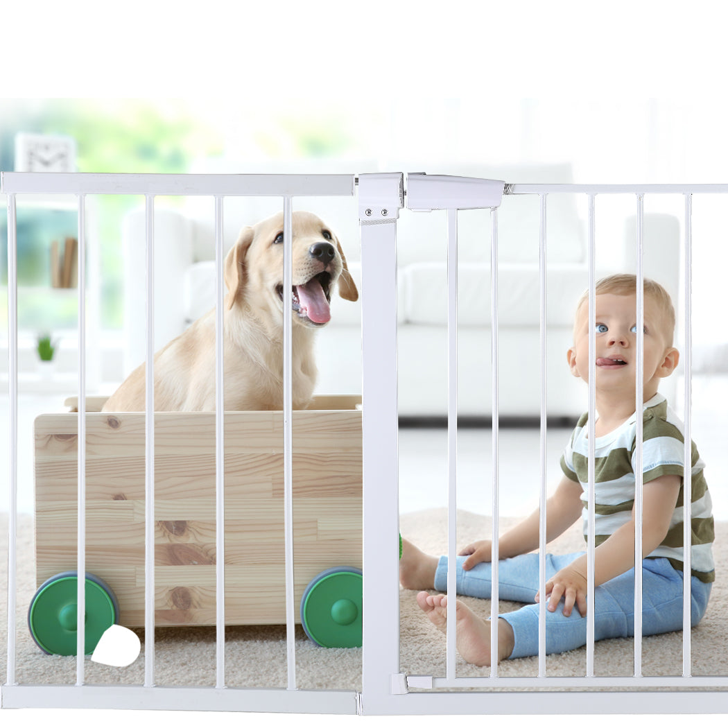 Baby Kids Pet Safety Security Gate Stair Barrier Doors Extension Panels 45cm WH - image7