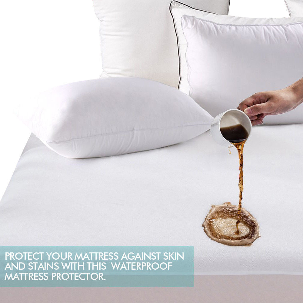 Fitted Waterproof Bed Mattress Protectors Covers King Single - image8