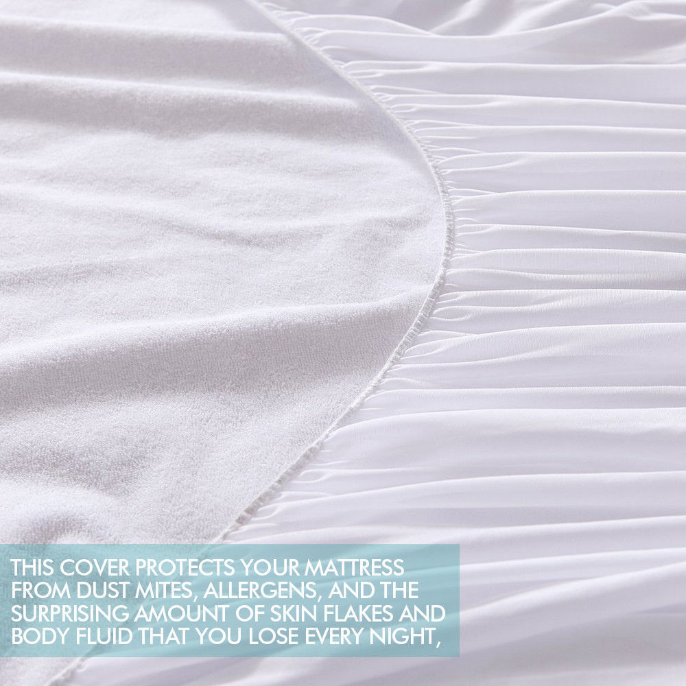 Fitted Waterproof Bed Mattress Protectors Covers King Single - image10