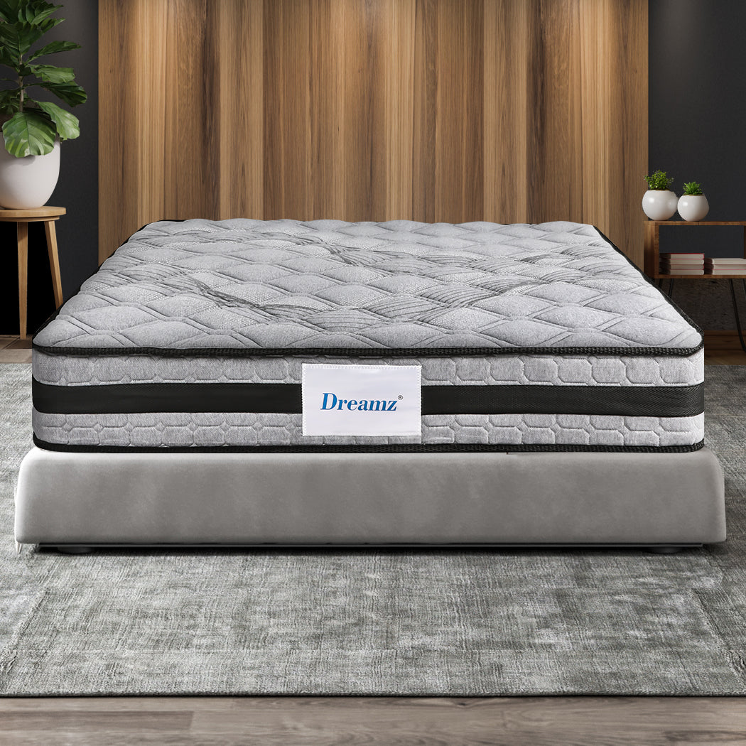 Dreamz Mattress Spring Foam Medium Firm All Size 22CM King Single Dark Grey - image7