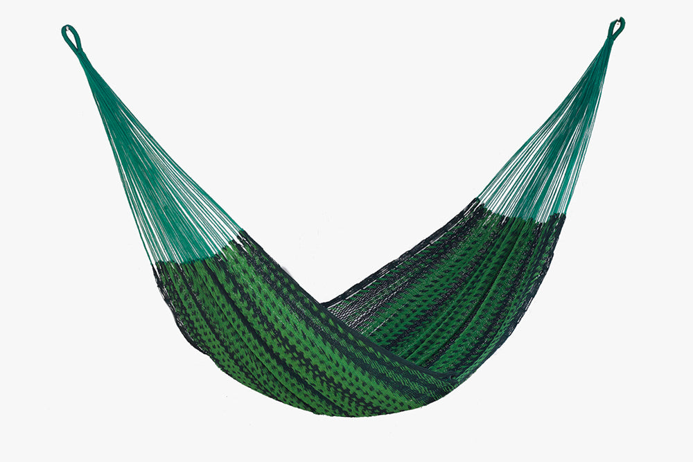 King Size Outdoor Cotton Mexican Hammock in Jardin - image2