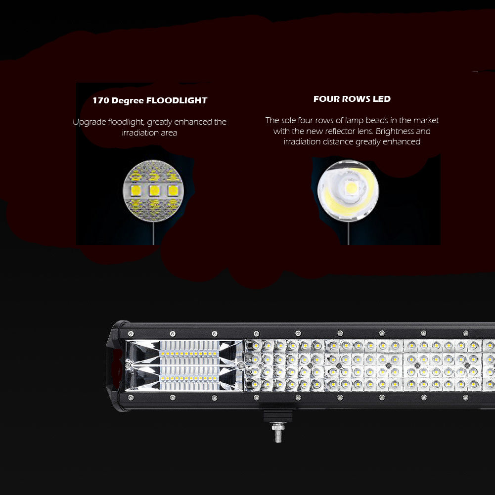 20 inch Philips LED Light Bar Quad Row Combo Beam 4x4 Work Driving Lamp 4wd - image5