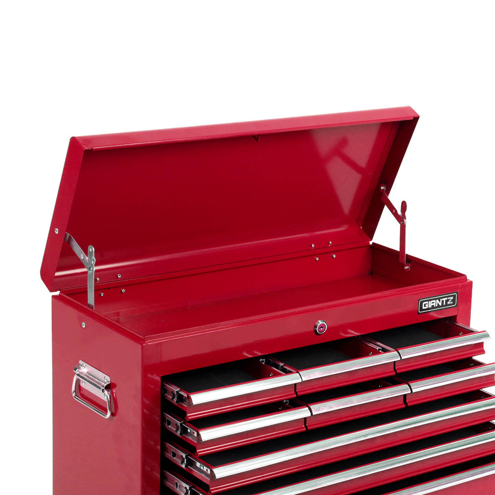 9 Drawer Mechanic Tool Box Storage - Red - image5