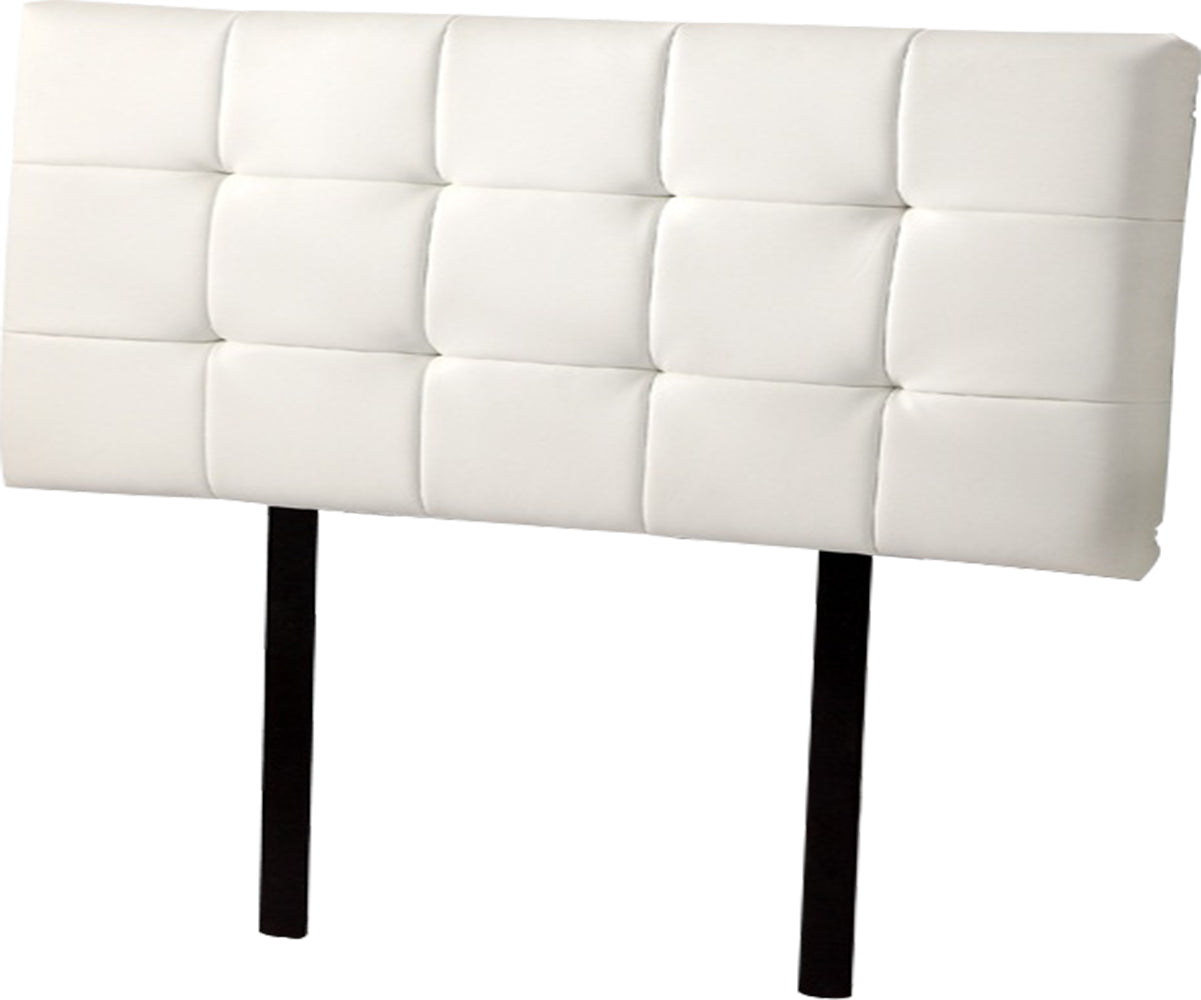 PU Leather Double Bed Deluxe Headboard Bedhead - White - image6