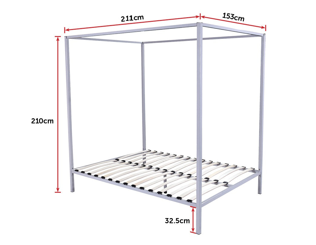 4 Four Poster Queen Bed Frame - image4