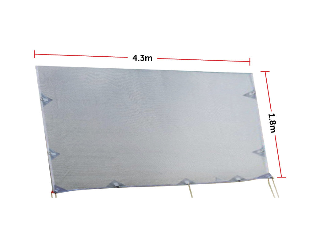 4.3m Caravan Privacy Screen Side Sunscreen Sun Shade for 15' Roll Out Awning - image11