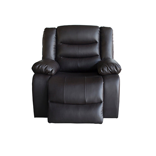 3+2+1 Seater Recliner Sofa In Faux Leather Lounge Couch in Black - image7